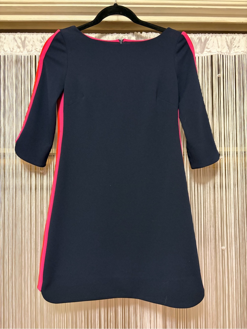Vince Camuto 3/4 Sleeve Navy Scuba Shift Dress